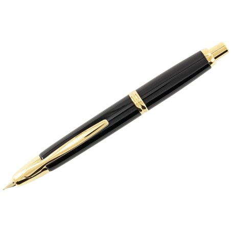 Pilot Capless Gold Trims Fountain Pen Black Fine nib