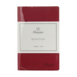 Pineider Lined Notes Boston Canvas Cover Small 9x14 cm Corsa Red