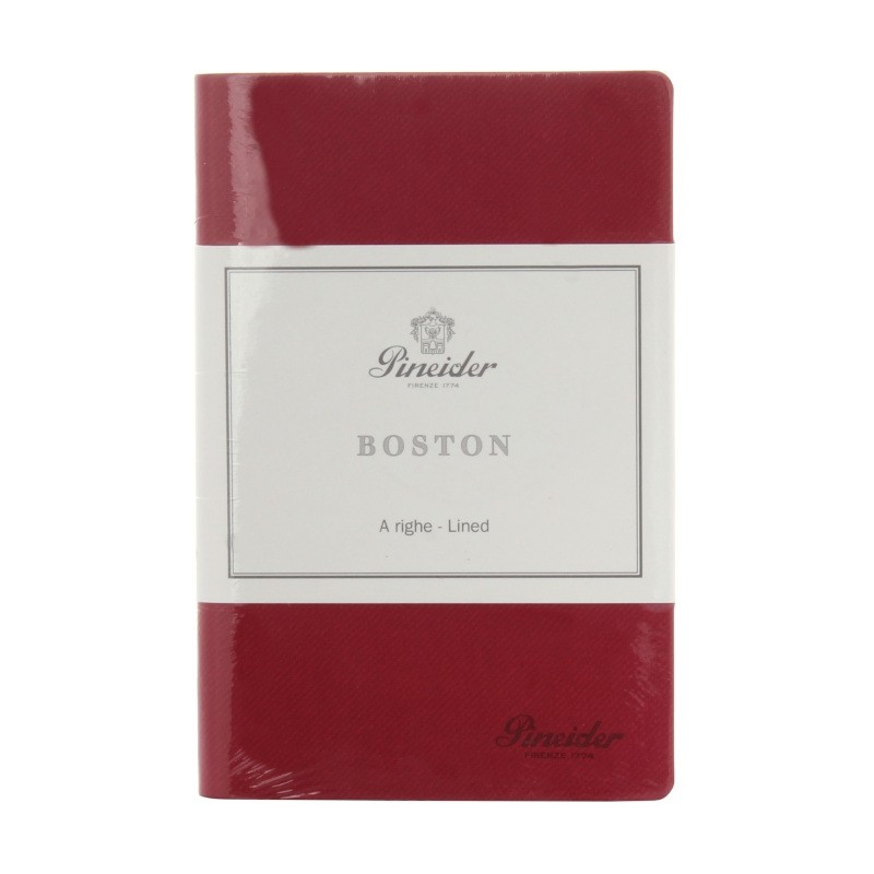 Pineider Taccuino Boston a righe Corsa Red 9x14 cm 099103 369