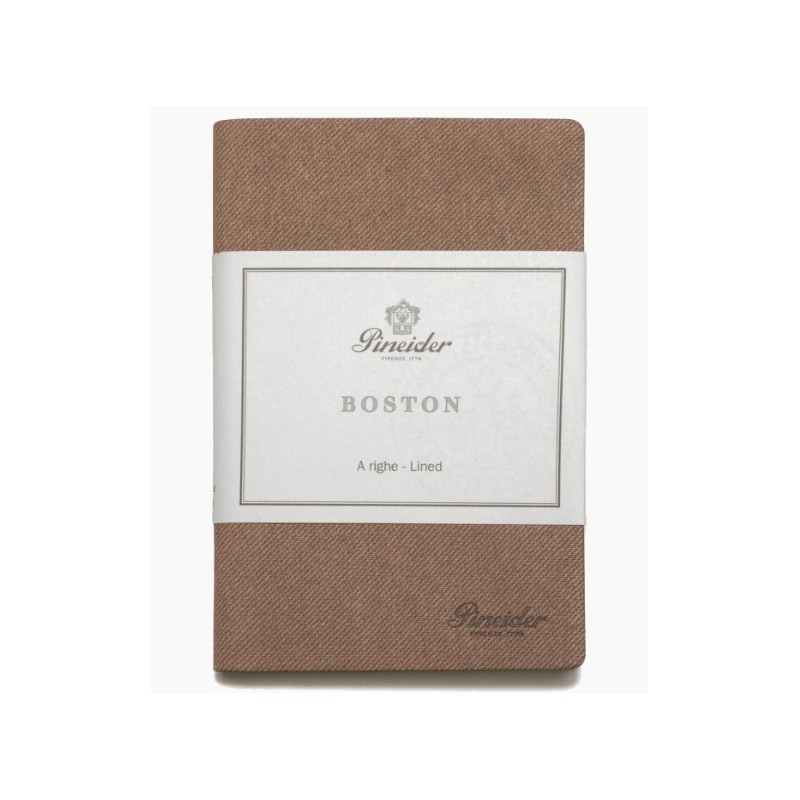 Pineider Lined Notes Boston Canvas Cover Small 9x14 cm Sand