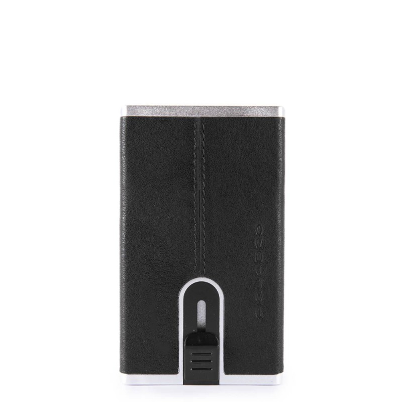 Piquadro Credit Card Case with sliding system Black Square PP4825B3R/N