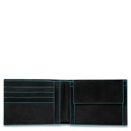 Piquadro Men’s Wallet Blue Square Black PU257B2R/N