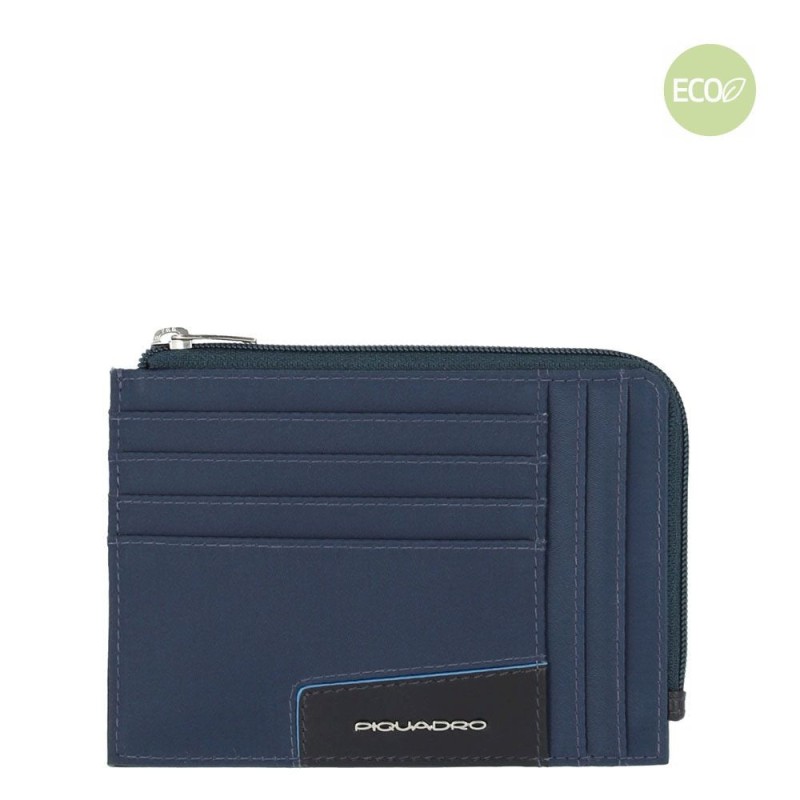 Piquadro Zipper Coin Card Holder Ryan PU1243RYR/BLUE