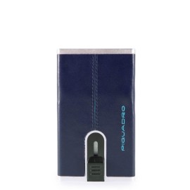 Piquadro Credit Card Holder with sliding system Blue Square PP4825B2R/BLUE