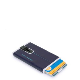 Piquadro Credit Card Holder with sliding system Blue Square PP4825B2R/BLUE