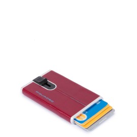 Piquadro Credit card case with sliding system Blue Square PP4825B2R/R