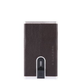 Porta carte di credito Piquadro con sliding system Black Square PP4825B3R/TM