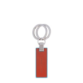 Two-ring key ring in Piquadro Blue Square leather PC3755B2/CU5