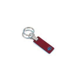Piquadro 蓝色方形红色皮革两环钥匙圈 PC3755B2/R