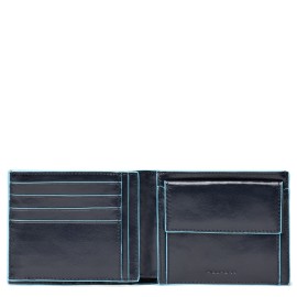 Piquadro PU1240B2/蓝色 钱包，带硬币夹