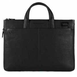 Piquadro Expandable Slim Computer Bag Black Square CA4021B3/N