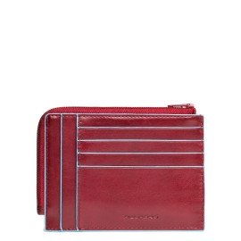 Portafoglio Piquadro Bustina porta carte di credito Blue Square rosso PU1243B2R/R