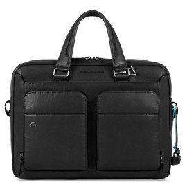 Piquadro Computer Briefcase Black Square Black CA2849B3/N