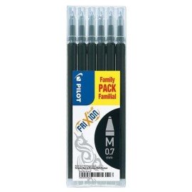 Set 6 refill Pilot Frixion nero 0.7 M 006642