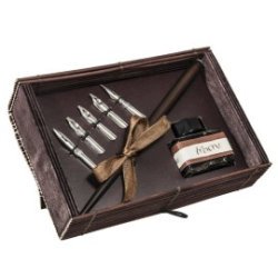 Online calligraphy set 81411 5 nibs and ink bottle