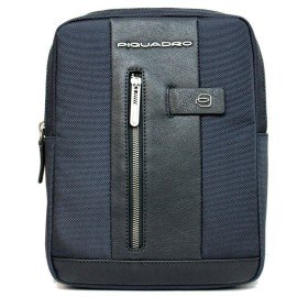 Piquadro iPad® crossbody bag in recycled fabric Brief 2 CA1816BR/BLU