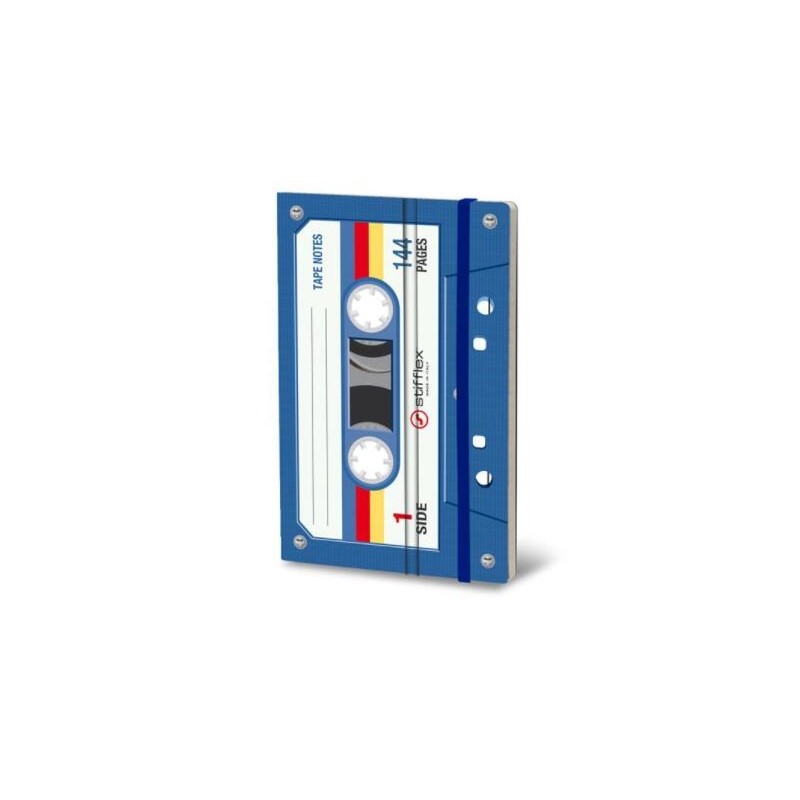 Taccuino Stifflex Musicassette blue tape 9x14