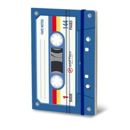 Stifflex notebook Music cassette blue tape 9x14