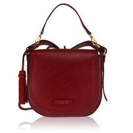 The bridge handbag with shoulder strap redcurrant-gold 04122701/2E