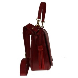 The bridge handbag with shoulder strap redcurrant-gold 04122701/2E