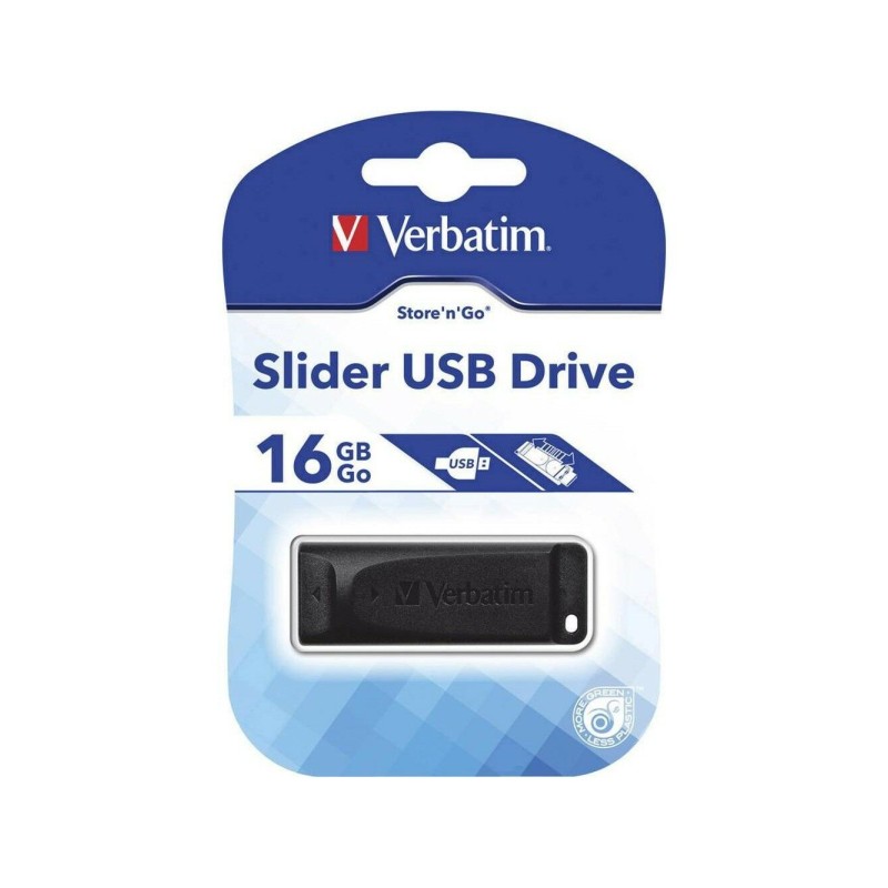 VERBATIM Pen Drive 16GB Store n Go Slider USB 2.0 98696 chiavetta pendrive