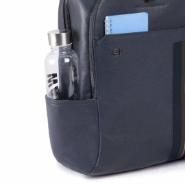 Piquadro Computer 14" and iPad® Backpack Black Square CA3214B3S/BLUE