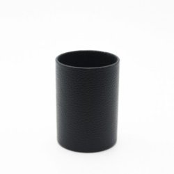 20S pen holder in black grained leather