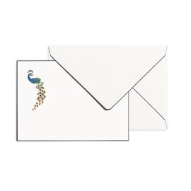 Pineider Hand-engraved peacock - card and envelope 93081