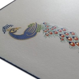 Pineider Hand-engraved peacock - card and envelope 93081