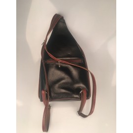 Borsa zaino Donna women bag in vera pelle Made in Italy genuine leather