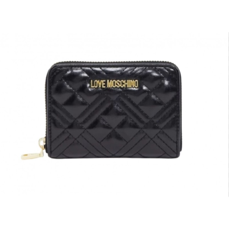 Love Moschino Quilted Zip Around Wallet Black JC5632PP0CKG0000