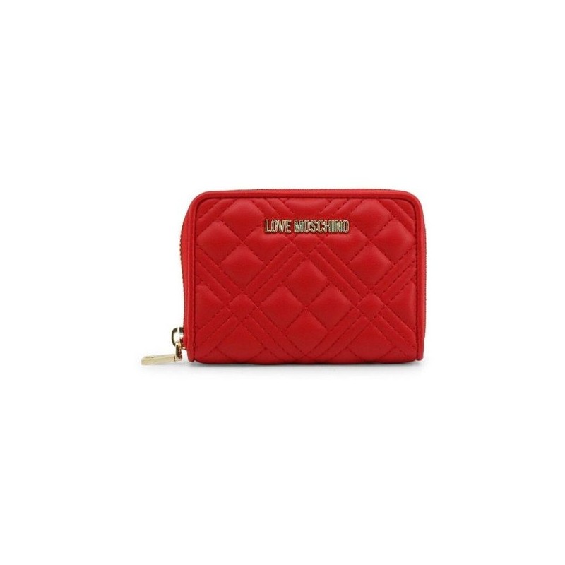 Love Moschino Quilted Zip Around Wallet red