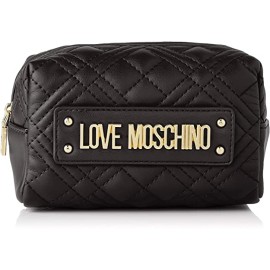Love Moschino Quilted Beauty Bag Black
