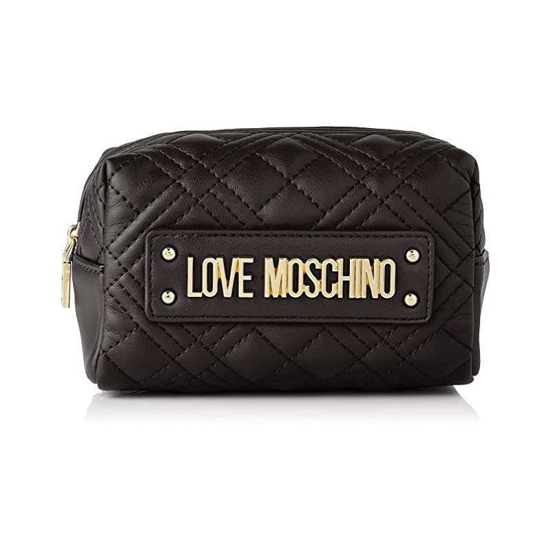 Love Moschino Quilted Beauty Bag Black