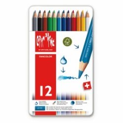 Caran d'Ache Matite Colorate acquarellabili FANCOLOR 12 colori