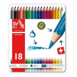 Caran d'Ache Matite Colorate acquarellabili FANCOLOR 18 colori