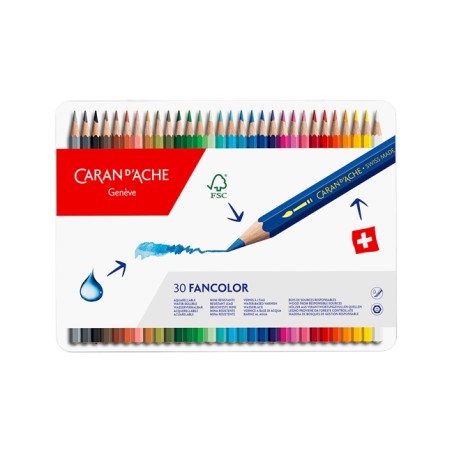 Caran d'Ache Matite Colorate acquarellabili FANCOLOR 18 colori