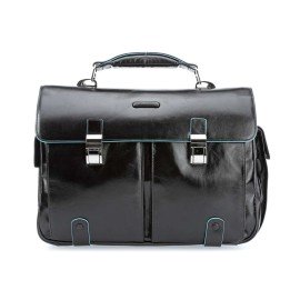 Piquadro Computer Briefcase Blue Square Black CA1068B2/N