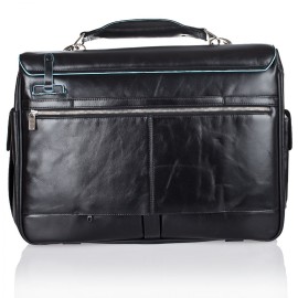 Piquadro Computer Briefcase Blue Square Black CA1068B2/N