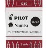 Pilot Fountain pen Ink Cartridges Black - 6 each