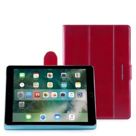 iPad®Pro 10,5 stand up leather Case Piquadro Blu Square Red AC4284B2/R