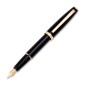 Penna stilografica Aurora Style nera con finiture oro F E12-DNF