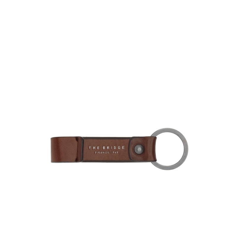 The Bridge brown leather key ring 09471701/1A