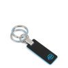 Piquadro Two-ring Keychain Blue Square Black PC3755B2/N