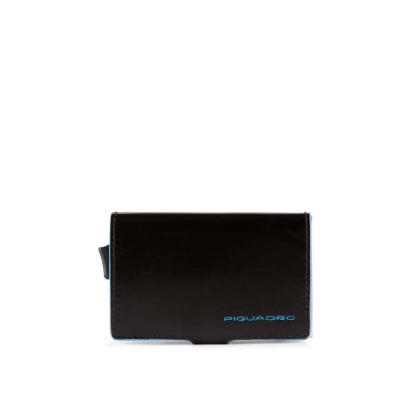 Piquadro Credit Card Holder Blue Square PP5649B2R/N Black