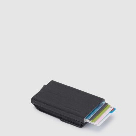 Piquadro Credit card holder with sliding system Black Square PP5959B3R/N Black