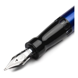 Penna Stilografica Pineider Full Metal Jacket Lightning Blue Pennino F in oro 14 K