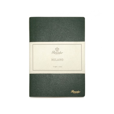 Pineider Lined Notes Milano Small 9x14 cm Green 099106 374