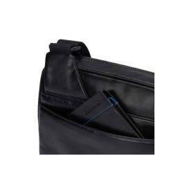 Piquadro iPad® Crossbody Bag Blue Square Black CA5943B2V/N