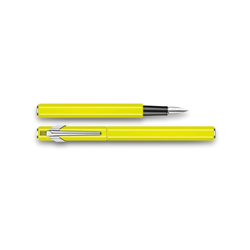 Penna stilografica Caran D'Ache 849 Giallo Fluo pennino M